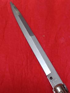 11" Vintage Stiletto Italy black acrylic. 