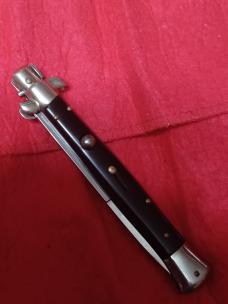 11" Vintage Stiletto Italy black acrylic. 