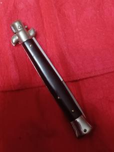 11" Vintage Stiletto Italy black acrylic. 