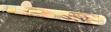 Beautiful Graham Clayton Digby's Kelham Island Large Stag Folding Knife, Sheffield England 