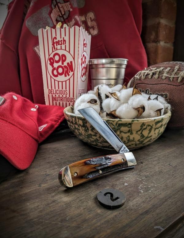 TITUSVILLE CUTLERY - Big Easy Cotton Knife - Genuine India Amber Stag Handles -2 TITUSVILLE CUTLERY - Big Easy Cotton Knife - Genuine India Amber Stag Handles -2