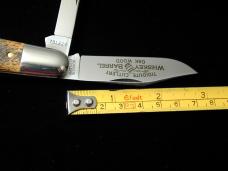 Great Eastern Cutlery GEC Sawcut Oak Whiskey Barrel Bullet End Barlow Knife 781224 NIT Made In USA