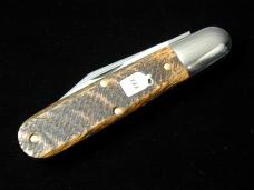 Great Eastern Cutlery GEC Sawcut Oak Whiskey Barrel Bullet End Barlow Knife 781224 NIT Made In USA