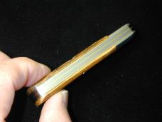 Great Eastern Cutlery GEC Sawcut Oak Whiskey Barrel Bullet End Barlow Knife 781224 NIT Made In USA