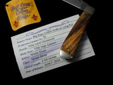 Titusville Cutlery 2024 Holy Land Olivewood Big Easy Log Pull Cotton Knife Rare 1 of 30 COA USA Made