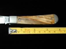 Titusville Cutlery 2024 Holy Land Olivewood Big Easy Log Pull Cotton Knife Rare 1 of 30 COA USA Made