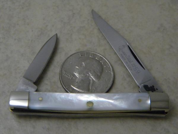 Queen Steel #59 (Q80 Tang Stamp) Pearl 2 Blade Mini Stockman Knife 