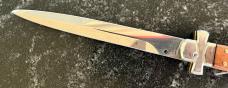 AGA Campolin 11 Inch Maltese Cross Switchblade Knife, Cocobolo Wood, Italy, Unused 