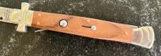 AGA Campolin 11 Inch Maltese Cross Switchblade Knife, Cocobolo Wood, Italy, Unused 