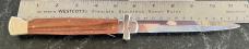 AGA Campolin 11 Inch Maltese Cross Switchblade Knife, Cocobolo Wood, Italy, Unused 