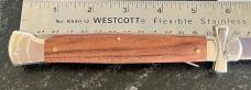 AGA Campolin 11 Inch Maltese Cross Switchblade Knife, Cocobolo Wood, Italy, Unused 
