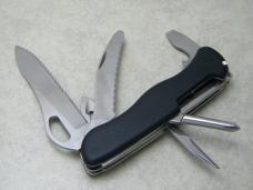 Victorinox Switzerland Black One Hand Linerlock Parachutist Swiss Army Knife 