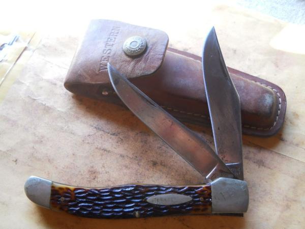 Western 062 Folding Hunter Knife / Sheath Western 062 Folding Hunter Knife / Sheath