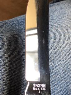 Vintage Western L66 Fixed Blade Sheath Knife Made In USA In Excellent Condition