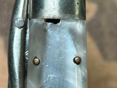 Vintage 1960s Italian Swing Guard Stiletto 28cm Cracked Ice Scales Vintage Swedge INOX PATENT 