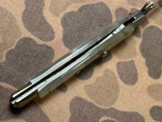 Vintage 1960s Italian Swing Guard Stiletto 28cm Cracked Ice Scales Vintage Swedge INOX PATENT 