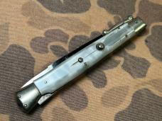 Vintage 1960s Italian Swing Guard Stiletto 28cm Cracked Ice Scales Vintage Swedge INOX PATENT 