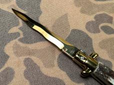 VTG RARE EDGECO 14k Gold Plated 9” Kris Stiletto Stag Limited Edition MINT NOS 23cm Edge Company 80s