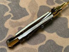VTG RARE EDGECO 14k Gold Plated 9” Kris Stiletto Stag Limited Edition MINT NOS 23cm Edge Company 80s