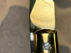 VTG RARE EDGECO 14k Gold Plated 9” Kris Stiletto Stag Limited Edition MINT NOS 23cm Edge Company 80s