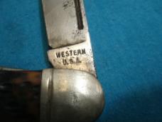 VINTAGE WESTERN 742 STOCKMAN JACK PEN FOLDING POCKET KNIFE KNIVES OLD ANTIQUE