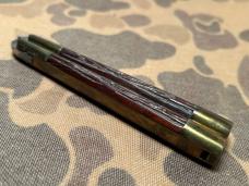 Vtg Phillipines Original Balisong Jigged bone brass 9” Butterfly knife Hand forged VINTAGE EXC