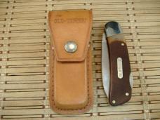 SCHRADE OLD TIMER 51OT BIG TIMER "FAT BOY" VIN. 1978/1981 UNUSED U.S.A. MADE LOCKBACK KNIFE & SHEATH