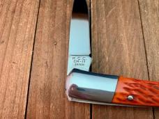 Cattaraugus Cutlery By A.G. Russell Mediterranean Barlow Brown Jigged Bone Side Lock Seki Japan