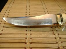 SCHRADE UNCLE HENRY 153UH GOLDEN SPIKE VINTAGE 1980'S FIXED BLADE CARBON STEEL KNIFE, SHEATH & STONE