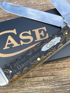 CASE XX ** SFO 2024 ANTIQUE BONE FATHER/DAUGHTER TRAPPER 