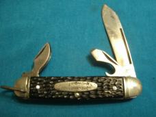 VINTAGE IMPERIAL IKCO BUSTER BROWN BILT SHOES SCOUT FOLDING POCKET KNIFE KNIVES OLD AD ADVERTISING
