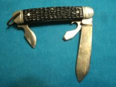 VINTAGE IMPERIAL IKCO BUSTER BROWN BILT SHOES SCOUT FOLDING POCKET KNIFE KNIVES OLD AD ADVERTISING