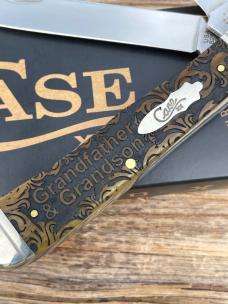CASE XX ** SFO 2024 ANTIQUE BONE GRANDFATHER/GRANDSON TRAPPER 