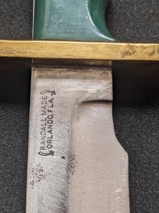 Rare Randall Knife 1950’s Model 14 Attack Tenite Handle -Heiser Riveted Sheath!