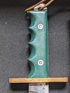 Rare Randall Knife 1950’s Model 14 Attack Tenite Handle -Heiser Riveted Sheath!