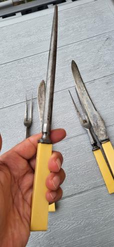  Joseph Rodgers and Sons, 5pc Steel bladed Carving set