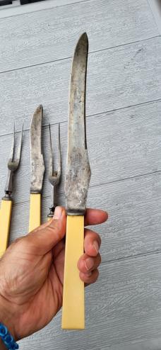  Joseph Rodgers and Sons, 5pc Steel bladed Carving set