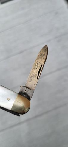 3 3/8" I*XL George Wostenholm 2-Blade Pen Knife, Made in Sheffield , Nice Genuine Pearl Handles