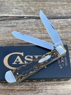 CASE XX ** SFO 2024 ANTIQUE BONE "WORLD'S GREATEST PAPAW" TRAPPER 