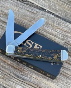 CASE XX ** SFO 2024 ANTIQUE BONE "WORLD'S GREATEST PAPAW" TRAPPER 