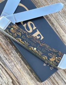 CASE XX ** SFO 2024 ANTIQUE BONE "WORLD'S GREATEST PAPAW" TRAPPER 