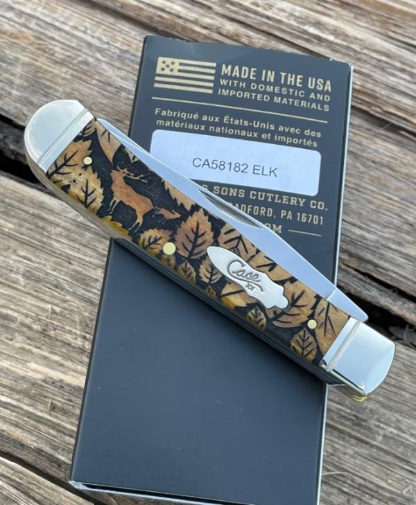 CASE XX ** SFO 2024 ANTIQUE BONE WLDLIFE SERIES ELK TRAPPER 
