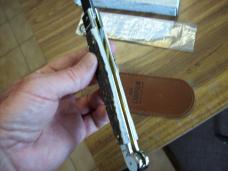 A.G.A. Campolin "The Sicilian" 12" Fighting Knife Maniago, Italy Genuine Stag/Antler UNUSED NIB.