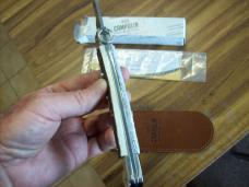 A.G.A. Campolin "The Sicilian" 12" Fighting Knife Maniago, Italy Genuine Stag/Antler UNUSED NIB.