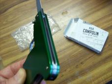 A.G.A. Campolin Rare Italian Gun Knife in Green Circa 2019 UNUSED W/Box