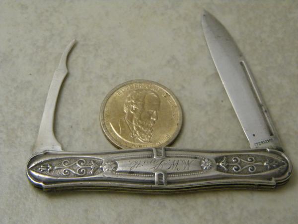 Vintage Sterling Silver Two Blade Fruit Knife