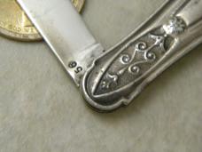 Vintage Sterling Silver Two Blade Fruit Knife