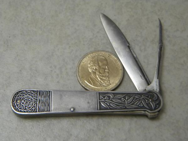 Vintage Sterling Silver Two Blade Fruit Knife*