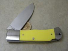 A.G. Russell Yellow Lockback Knife 