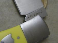 A.G. Russell Yellow Lockback Knife 